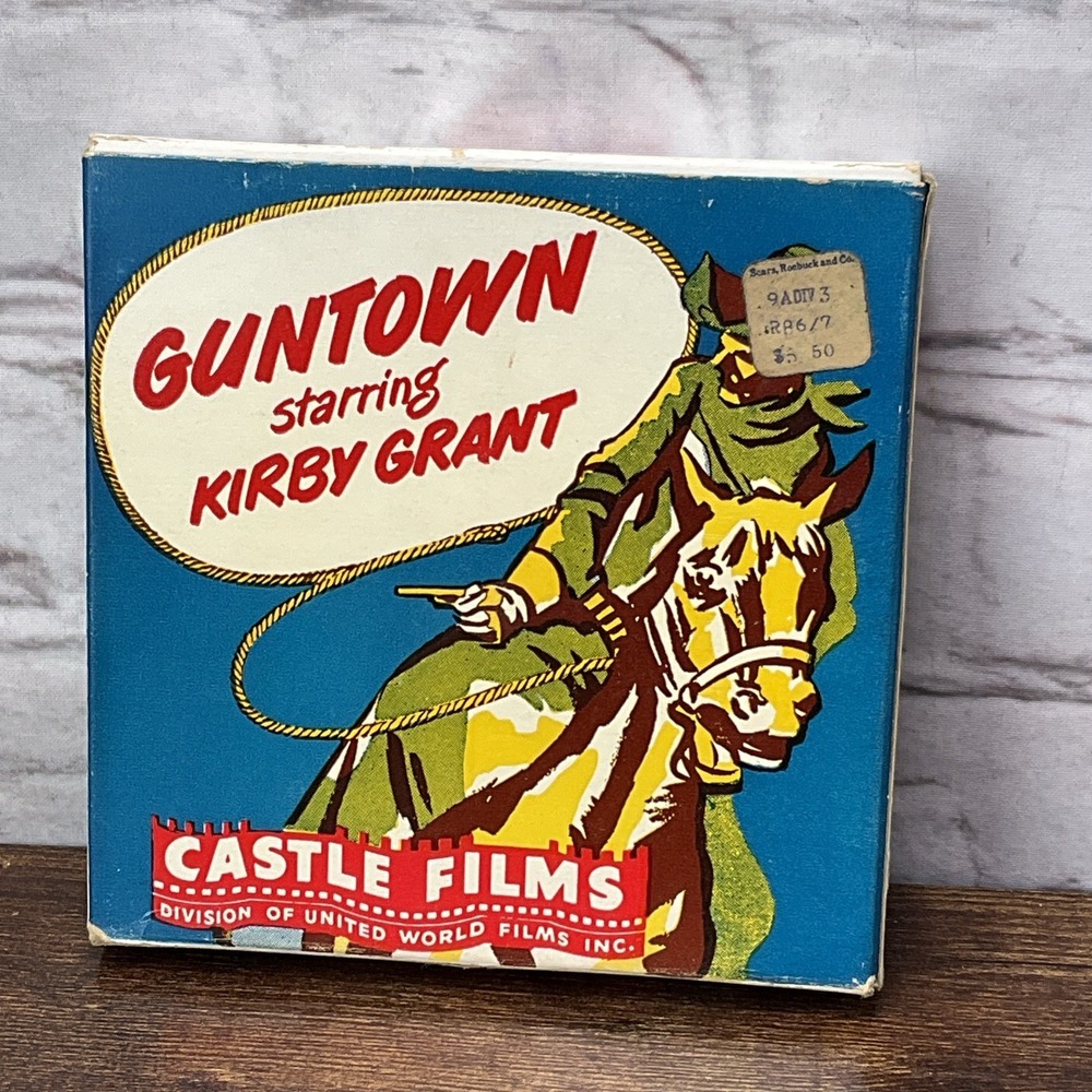 Guntown starring Kirby Grant 8MM Vintage‎ Movie Original Box And Price Tag